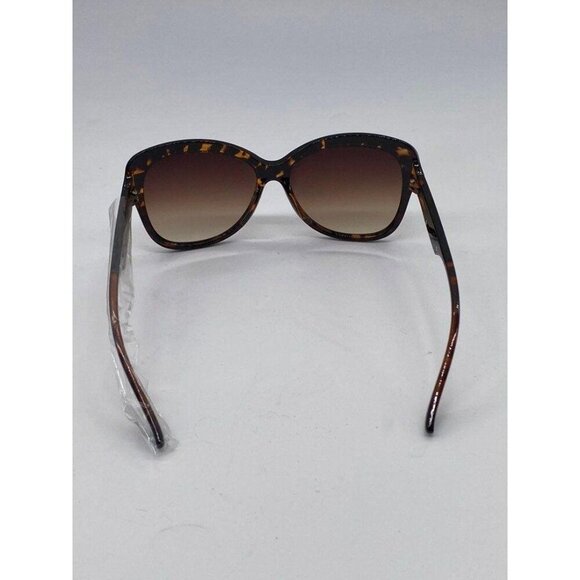Hatcher Oversized Sunglasses Flower Frame Womens Brown Gradient Lens Polycarbona - Picture 7 of 12